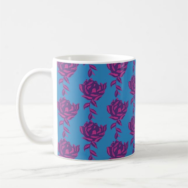 Vanlig Blommigt Kaffemugg (Vänster)
