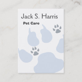 Vanlig djuromsorg djur tass avtryck för visitkort