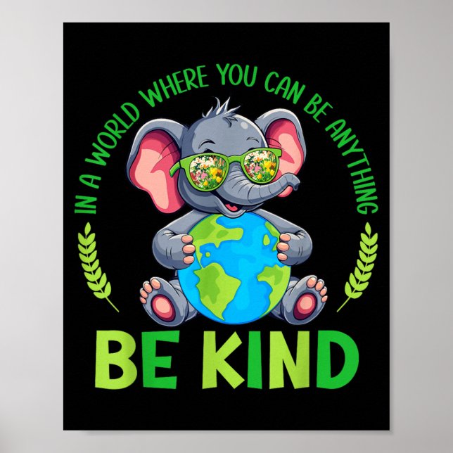 Vänlig Elefant Jordens Dag Planet Värld Vänlighet Poster (Framsidan)