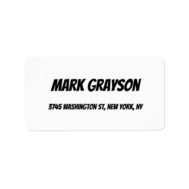 Vanlig Elegant för vanlig Snyggt för återföring Adressetikett (Framsidan)