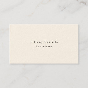 Vanlig Elegant Namnteckning Cream-minimalistisk mo Visitkort