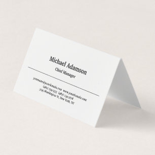 Vanlig, enkel, minimalistisk Elegant Visitkort