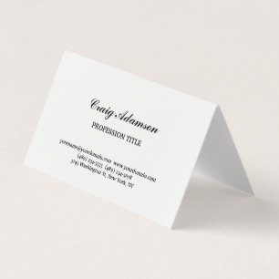 Vanlig, enkel, minimalistisk Elegant Visitkort