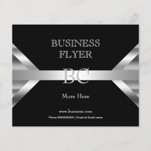 Vanlig Enkel Silver Svart Vit Monogram 4D2 Flygblad