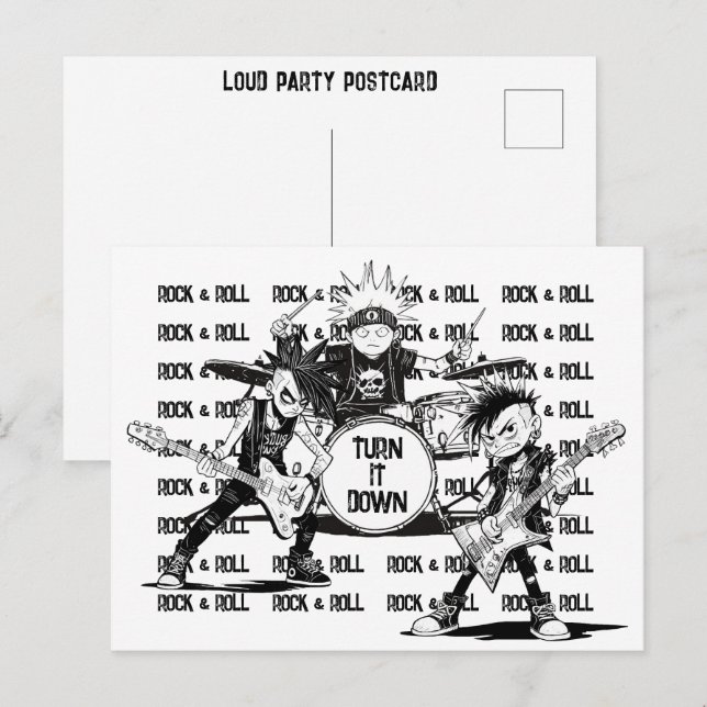 Vänlig granne överdriven buller reducerar meddelan vykort (Fram/baksida)