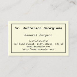 Vanlig & grundläggande visitkort för General