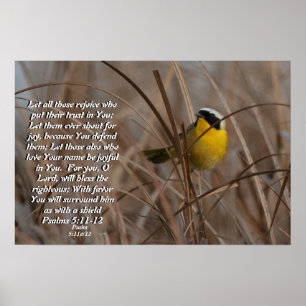 Vanlig gulstrupsfågelpsalm 5:11&12 Skriv ut Poster