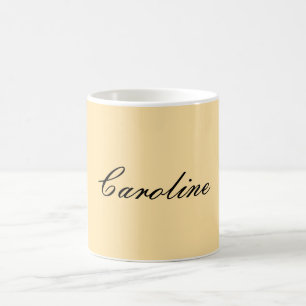 Vanlig handskriftsruta - enkel Beige Kaffemugg