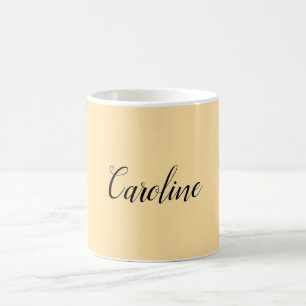 Vanlig handskriftsruta - enkel Beige Kaffemugg