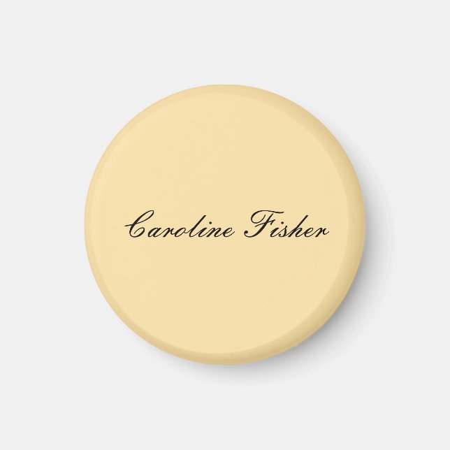 Vanlig handskriftsruta - enkel Beige Magnet (Framsidan)