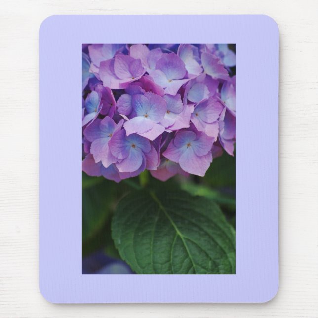 Vanlig hortensia blommar Mousepad Musmatta (Framsidan)