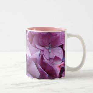 Vanlig hortensia blomstrar kaffemuggen Två-Tonad mugg