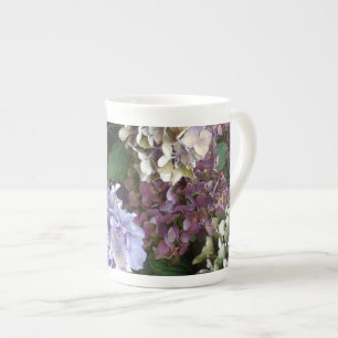 Vanlig hortensia för 1 purpurfärgade lavendelbl benporslin mugg