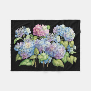 Vanlig hortensia i blom fleecefilt