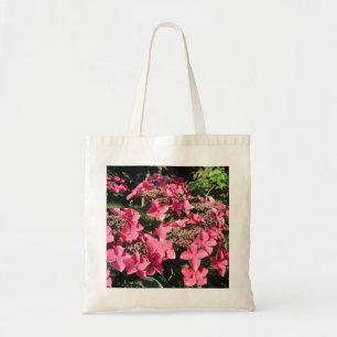 Vanlig hortensia. Rosa Flowers. Tygkasse