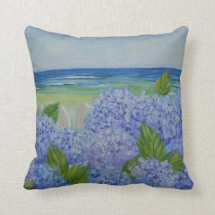 Vanlig hortensia vid havet kudde