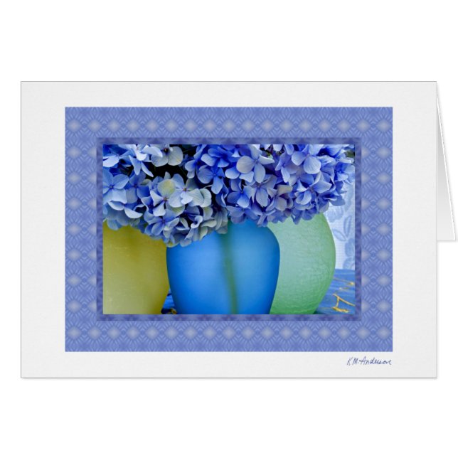 Vanlig hortensiamedley mig hälsningskort (Framsidan Horizontal)