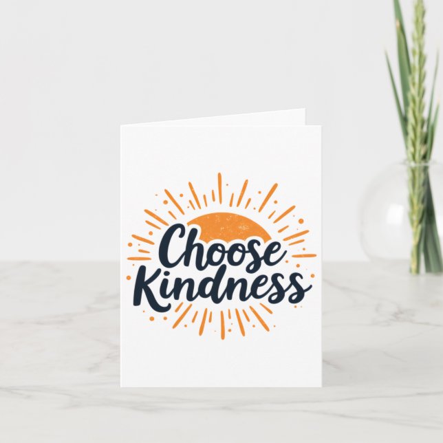 Vänlig inspirationsoffert välj Kindness på en Sem Kort (Framsida)
