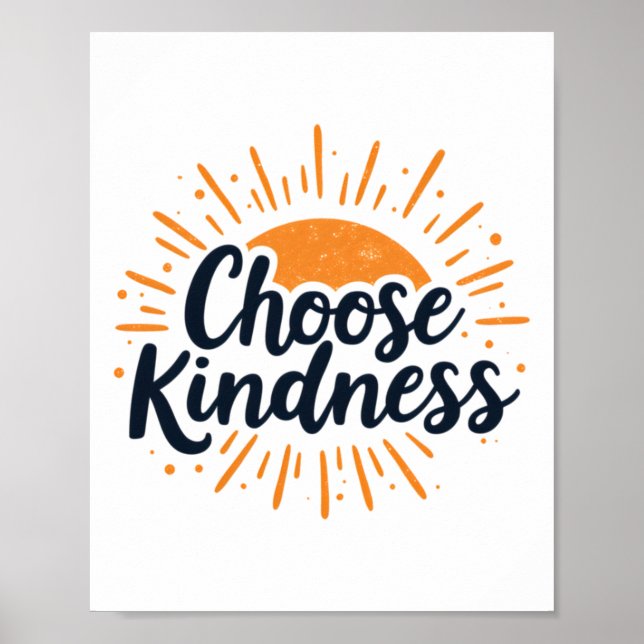 Vänlig inspirationsoffert välj Kindness på en Sem Poster (Framsidan)