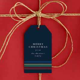 Vanlig julklapp, enkel elegant helgdag presentetikett