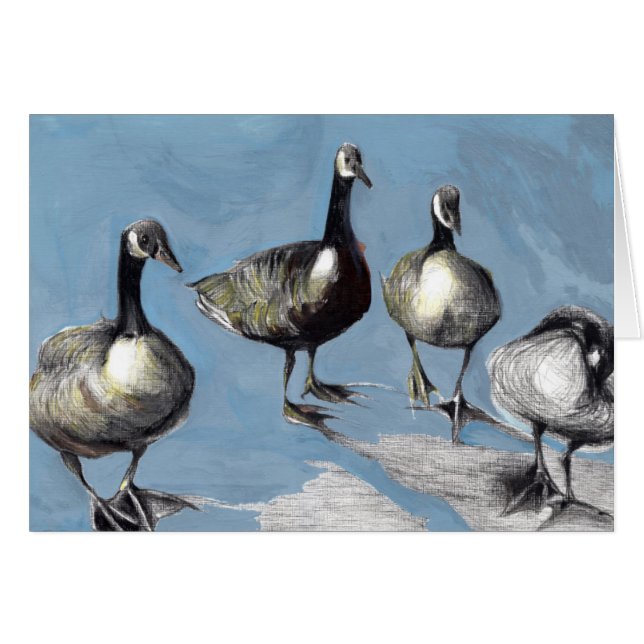 Vänlig Kanada gäss 2012 Hälsningskort (Framsidan Horizontal)