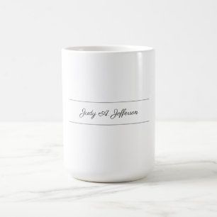 Vanlig, klassisk, minimalistisk Parisienne Calligr Kaffemugg
