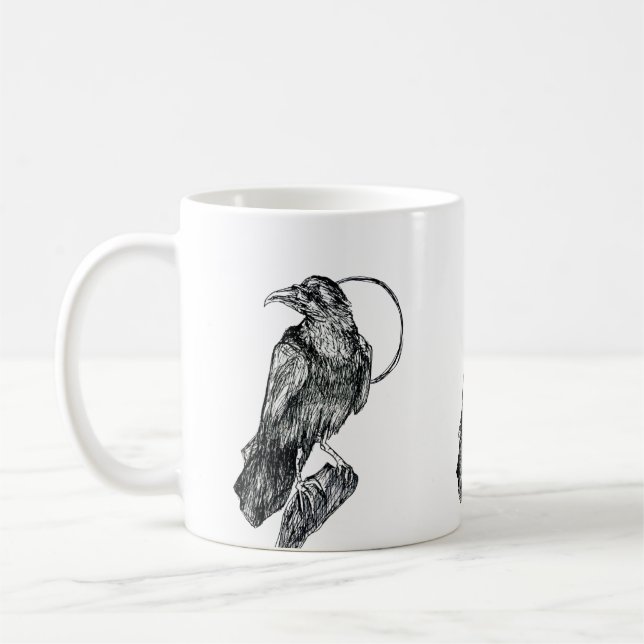Vänlig Kråkplakat Kaffemugg (Vänster)
