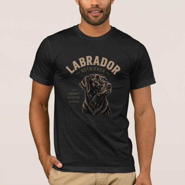 Vänlig Labrador Retriever T Shirt (Framsida)