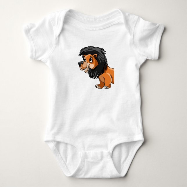 Vänlig lejon babyskjorta t shirt (Framsida)