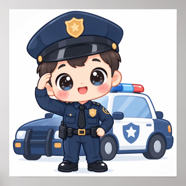 Vänlig liten officerare poster (Framsidan)