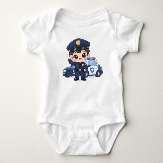 Vänlig liten officerare t shirt (Framsida)