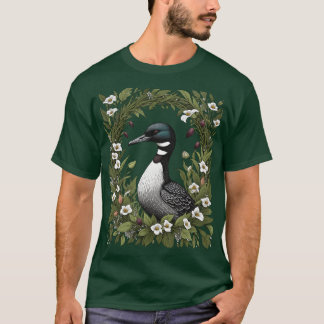 Vanlig loon omgiven av Ladys slipper Flowers 2 T Shirt