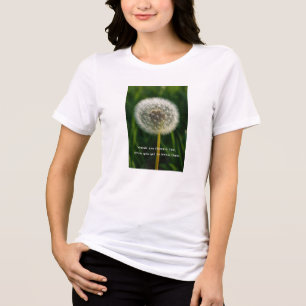 Vänlig maskros vildblomstrande trädgårdsinspiratio t shirt