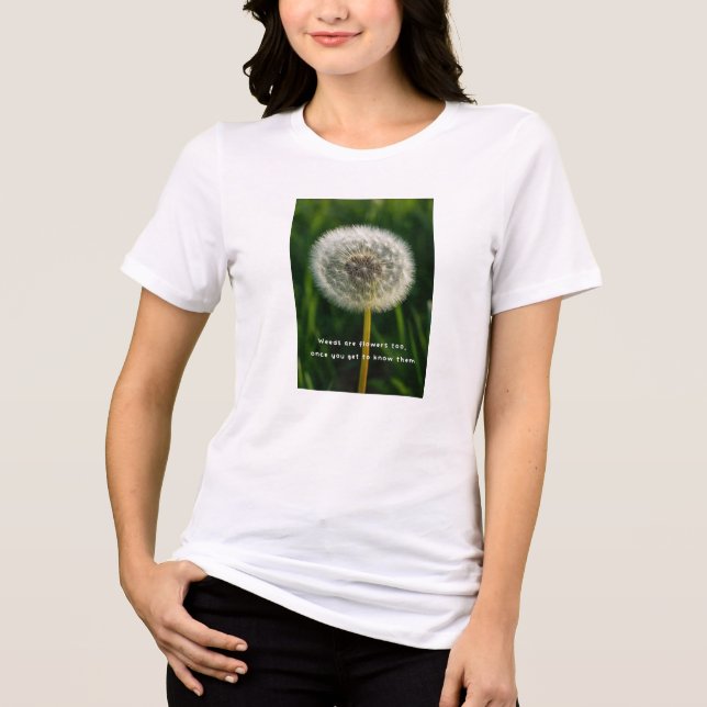 Vänlig maskros vildblomstrande trädgårdsinspiratio t shirt (Framsida)