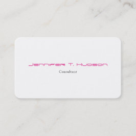 Vanlig, minimalistisk Rosa vit feminin Elegant Visitkort