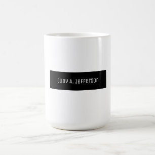 Vanlig, minimalistisk, svart och vit Elegant Kaffemugg