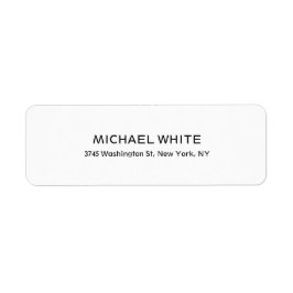 Vanlig, modern, svart, vit, minimalistisk, läsbar returadress etikett
