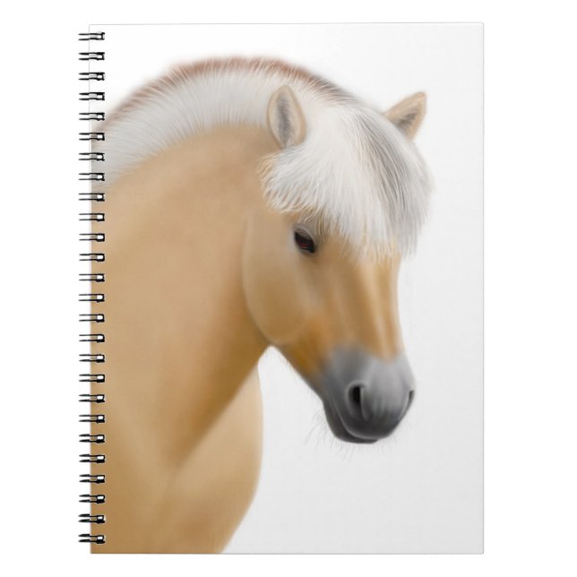 Vänlig norsk Fjordhästanteckningsbok Anteckningsbok Med Spiral (Framsidan)