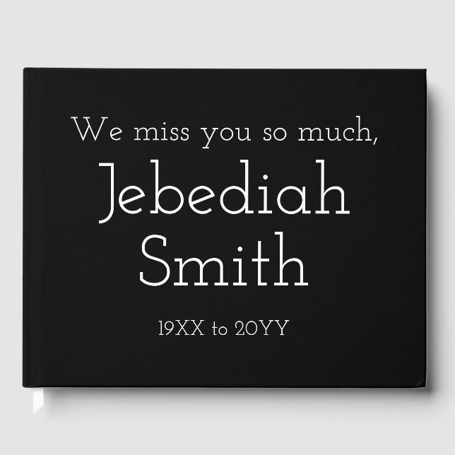 Vanlig och minimalistisk minnesbok gästböcker (Framsida)