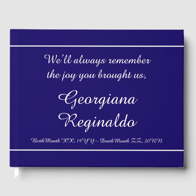 Vanlig och minimalistisk stambok gästböcker (Framsida)