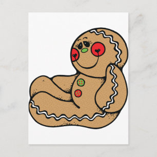 vänlig pepparkaksgubbe vykort