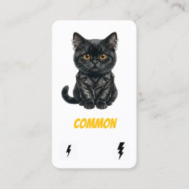 Vanlig Punk Katt-Samlarkort-Svart Rebel Visitkort