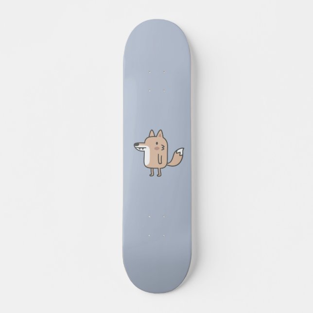 Vänlig räv mini skateboard bräda 18,5 cm (Framsida)
