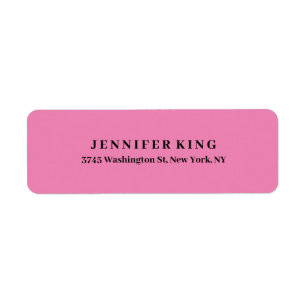 Vanlig Rosa av klassisk minimalistisk Professionel Returadress Etikett