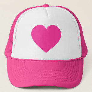 Vanlig rosa hjärta keps