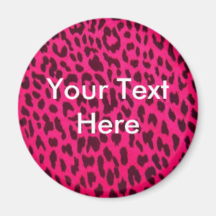 Vanlig rosa Leopardtryckmagnet Magnet