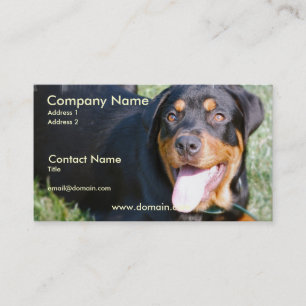 Vänlig Rottweiler hundvisitkort Visitkort