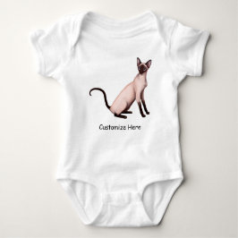 Vänlig Siamese PC för kattanpassadebaby en T-shirt