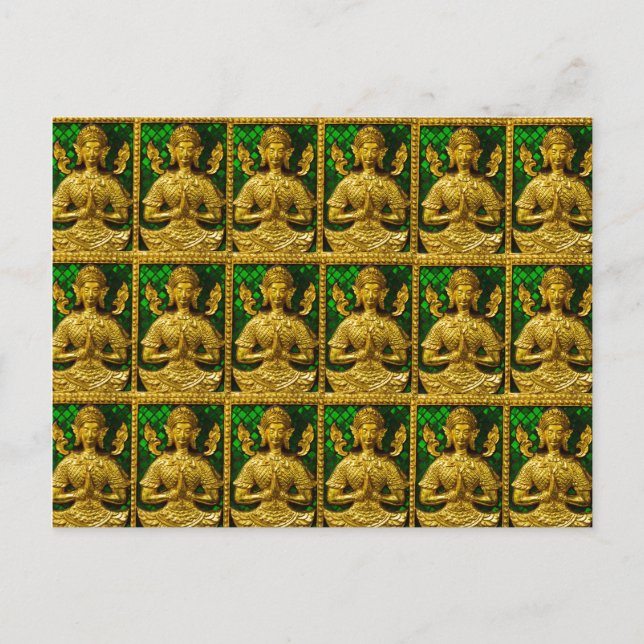 vänlig sitta buddha vykort (Framsida)