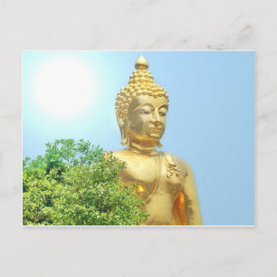 vänlig sitta buddha vykort